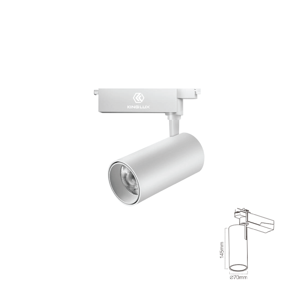 Đèn chiếu rọi ray-F2 30W, Màu trắng