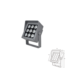 Đèn LED chiếu cột công suất cao 9 bóng 3000K
