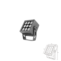 Đèn LED chiếu cột công suất cao 16 bóng 3000K
