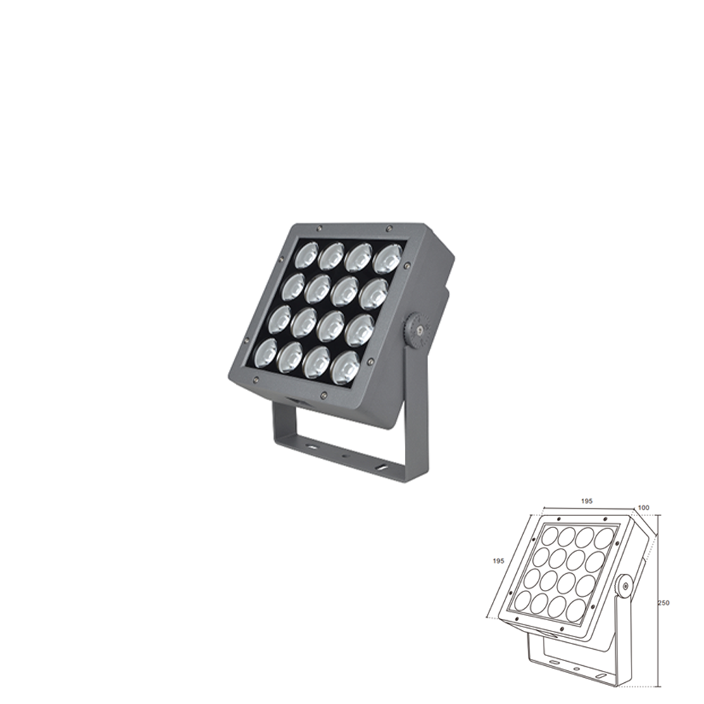 Đèn LED chiếu cột công suất cao 16 bóng 4000K