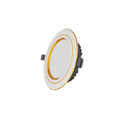 Đèn Downlight DOB tán quang, 9W, viền vàng