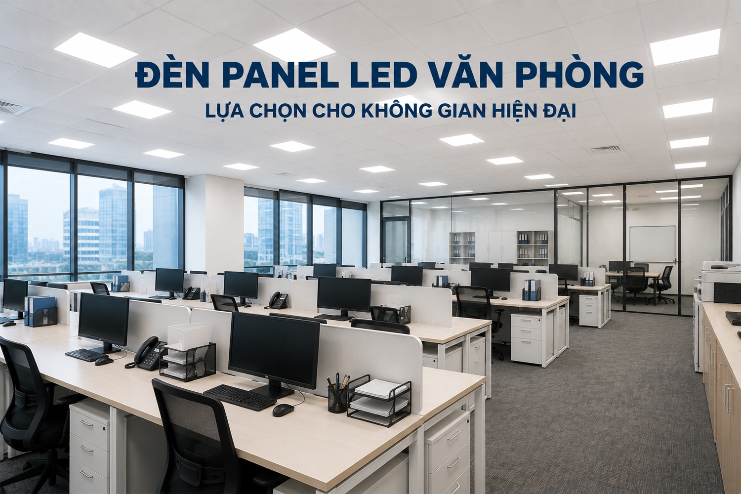 Đèn panel LED văn phòng: Cách chọn công suất, kích thước phù hợp