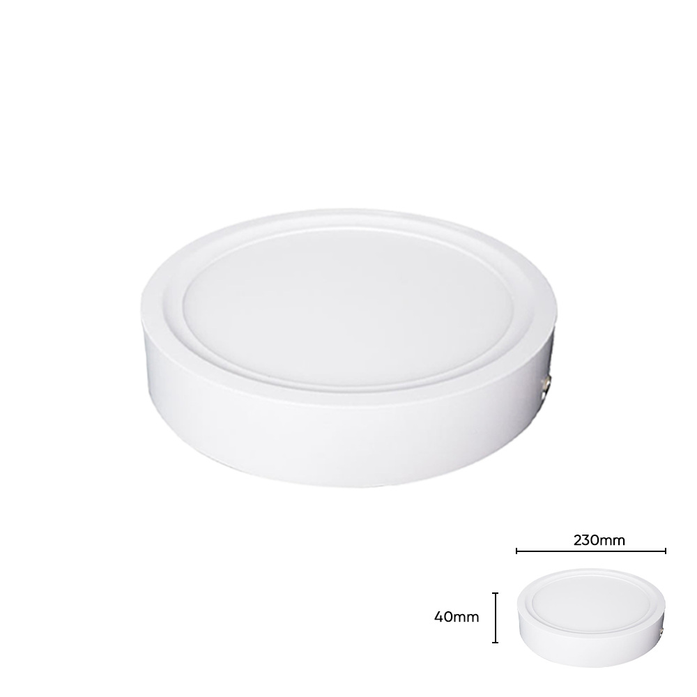 Đèn ốp trần MOON SERIES 18W vỏ trắng/vỏ đen kích thước 180*40mm