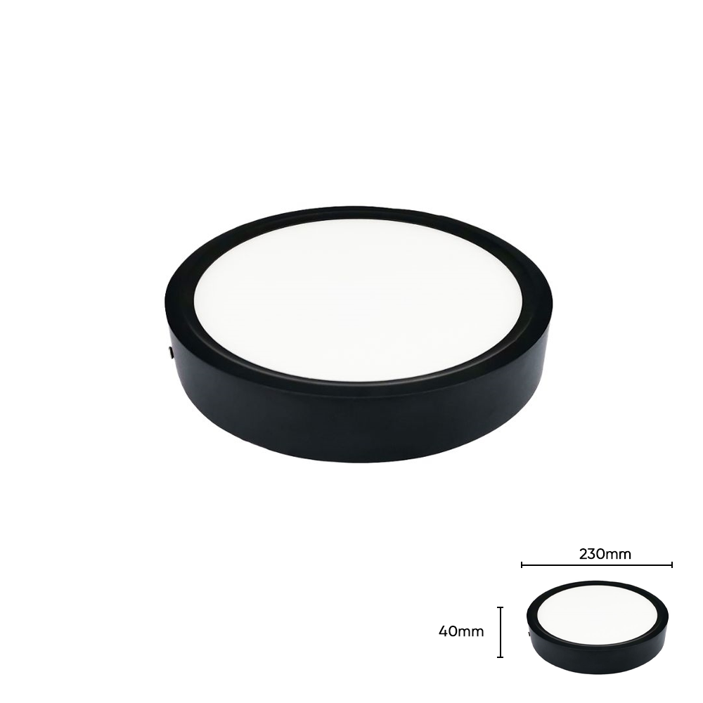 Đèn ốp trần Moon Series 24W vỏ đen