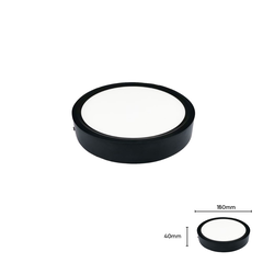 Đèn ốp trần Moon Series 18W vỏ đen