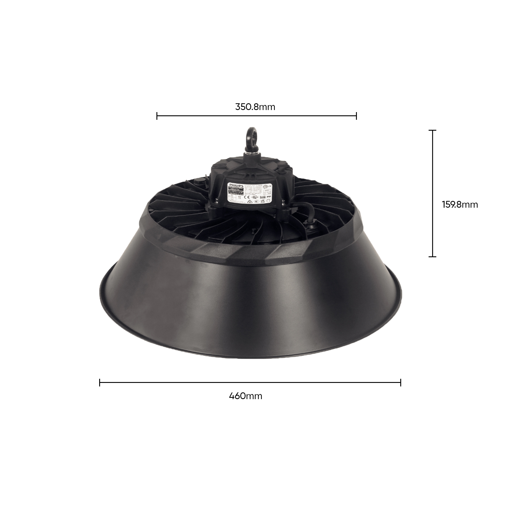Đèn UFO-HBG 150W, Có chóa